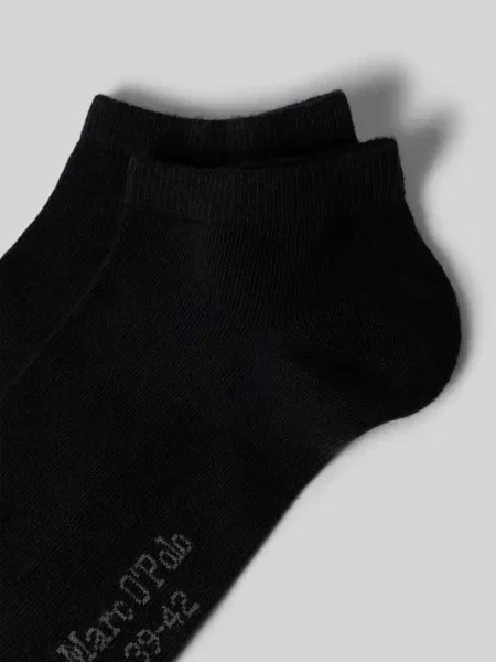 Skarpety do sneakersów z mieszanki bawełny w zestaw 2 szt. Marc O'polo czarne