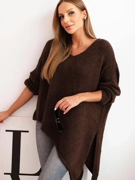 Pulover Kesi Włoski de lână maro