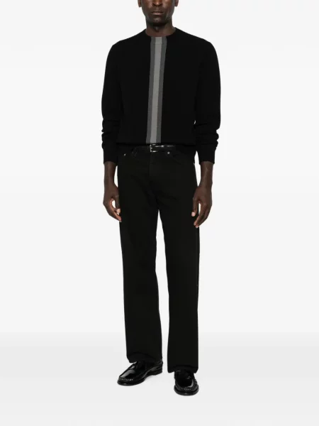 Pulover Gucci cu dungi cu decolteu rotund negru