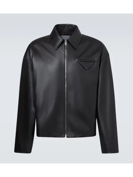 Geanta de piele Bottega Veneta maro