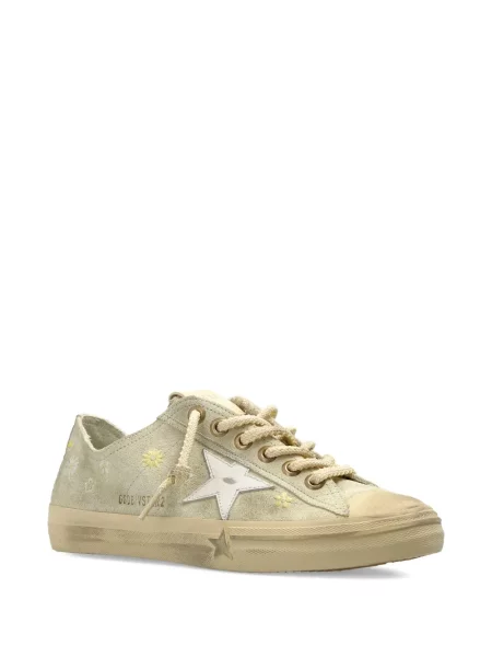 Маратонки Golden Goose бродирани на цветя златисто