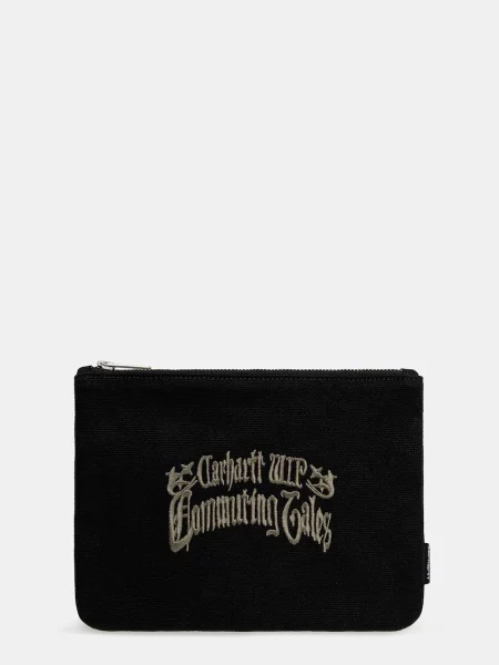 Кошелек Carhartt Wip с вышивкой из канваса черный