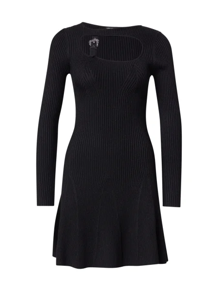 Versace Jeans Couture Pletena obleka črna