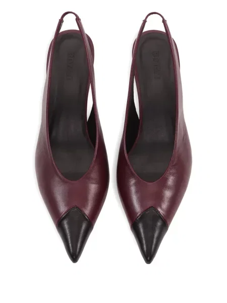Pantofi cu toc Rotate Birger Christensen din piele slingback roșu
