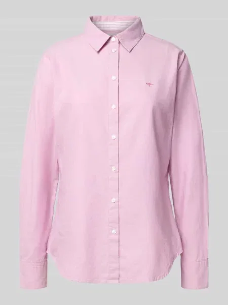 Bluzka koszulowa o kroju regular fit z wyhaftowanym logo Fynch-hatton