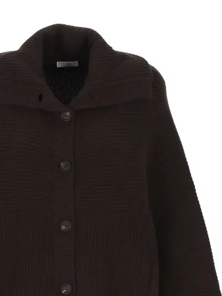 Cardigan Brunello Cucinelli din cașmir maro