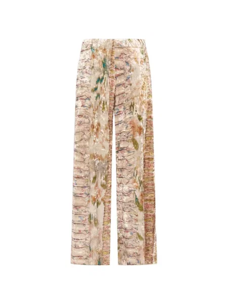 Pantaloni palazzo Pierre-louis Mascia cu imagine cu imprimeu abstract