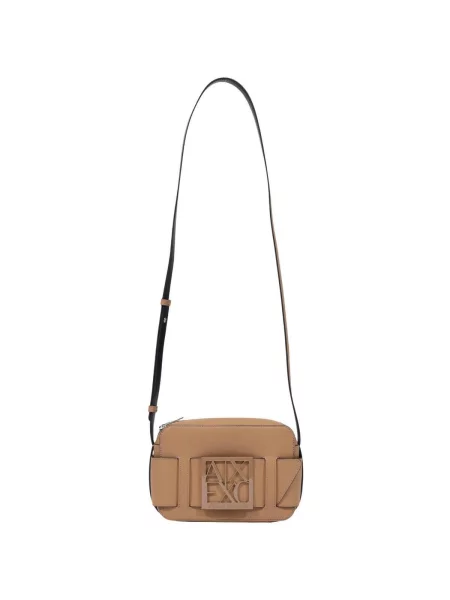 Crossbody kabelka Eax z ekologickej kože béžová