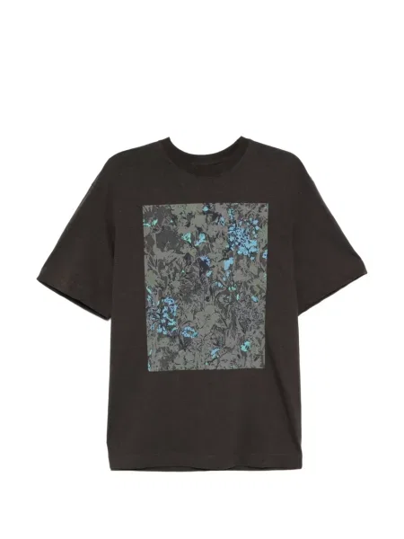 Tricou Jnby cu model floral cu imagine maro