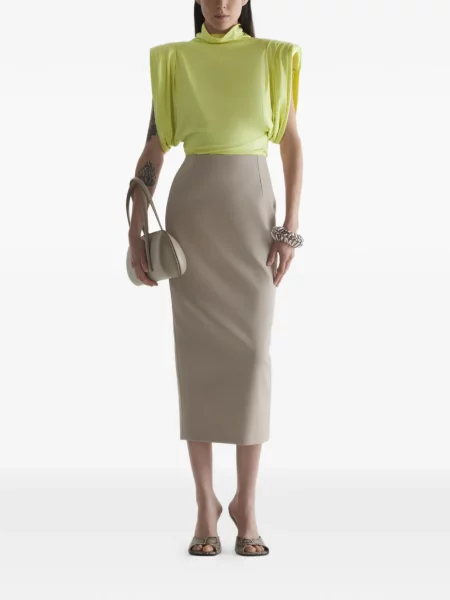Bluză Mugler din jerseu verde