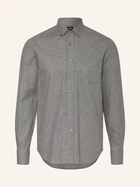 Van Laack Flanelová Košile Vl-Roy-Tfk Tailor Fit tmavě / světle šedá