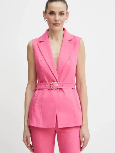 Morgan vestă VROSS.F un singur rand de VROSS.F roz