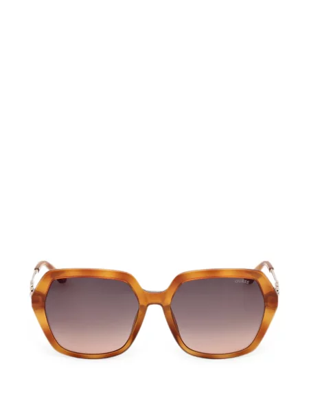 Ochelari de soare Guess Eyewear cu imprimeu geometric maro
