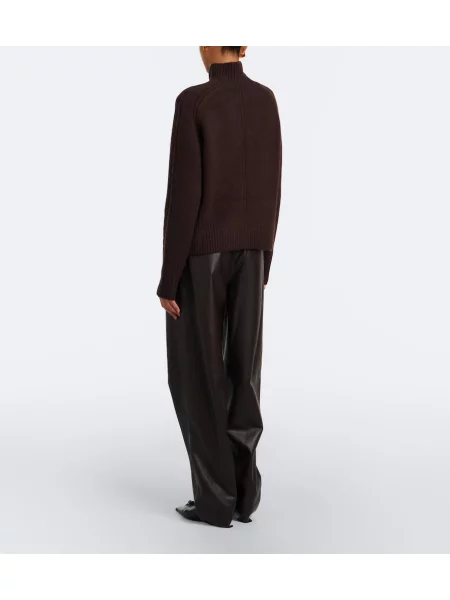 Pantaloni Joseph din piele maro