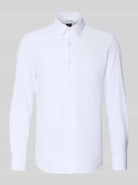 Koszula biznesowa o kroju slim fit z kołnierzykiem typu kent model P-HANK-S' Hugo biała