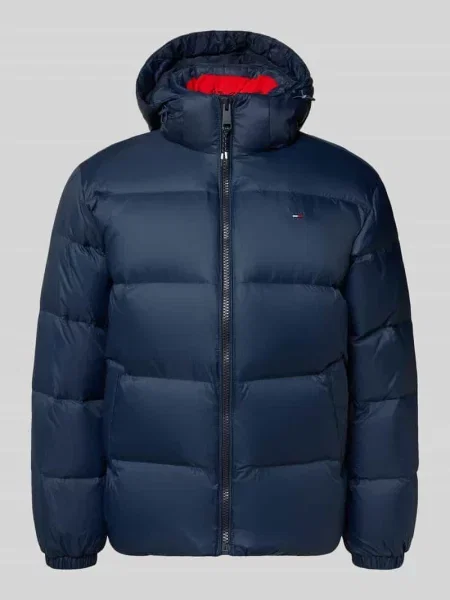 Kurtka puchowa o kroju relaxed fit z kapturem Tommy Jeans granatowa