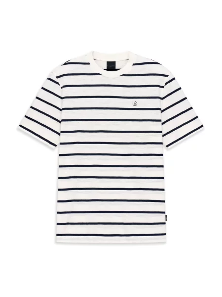 Bugatti Tricou albastru marin / amestacat alb