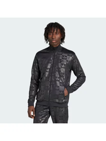 Komplet dresowy Adidas z nadrukiem do biegania czarny