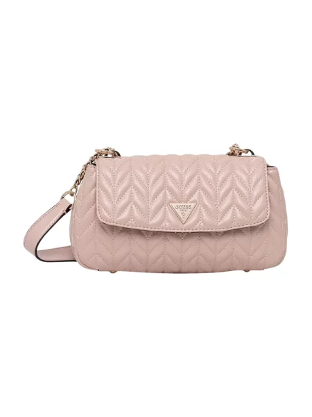Guess torebka bagietka z imitacji skóry CHERYL różowa