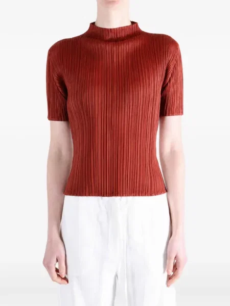 Bluză Pleats Please Issey Miyake roșu
