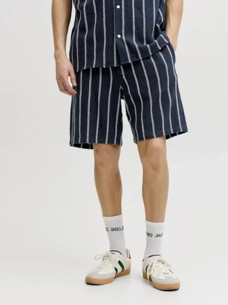 Jack & Jones Szorty Jaiden Coba Stripe Mężczyźni niebieski|biały S białe