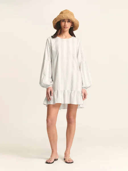 St MRLO Rochie bej / albastru deschis alb