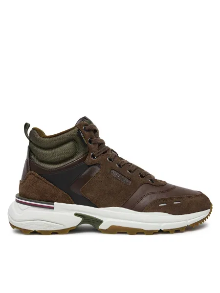 Botine Tommy Hilfiger din piele maro