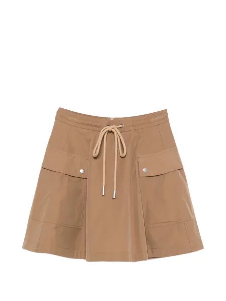 Fusta mini Moncler cu cordon maro
