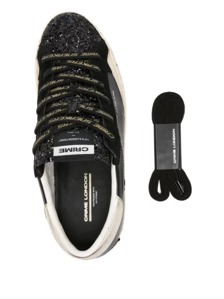 Sneakerși Crime London cu platformă negru