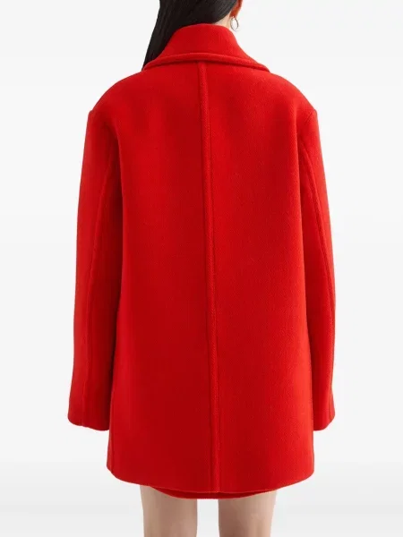 Palton Jil Sander de lână roz