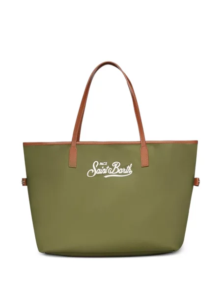 Hímzett shopper táska Mc2 Saint Barth zöld