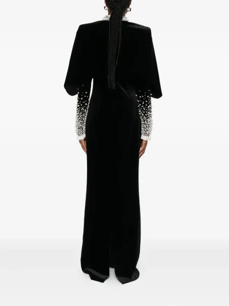 Rochie Jean-louis Sabaji cu perle de catifea negru