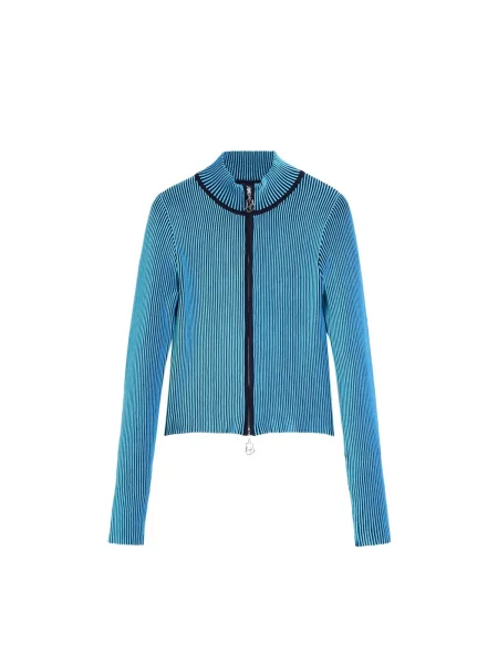 Desigual Geacă tricotată azur negru