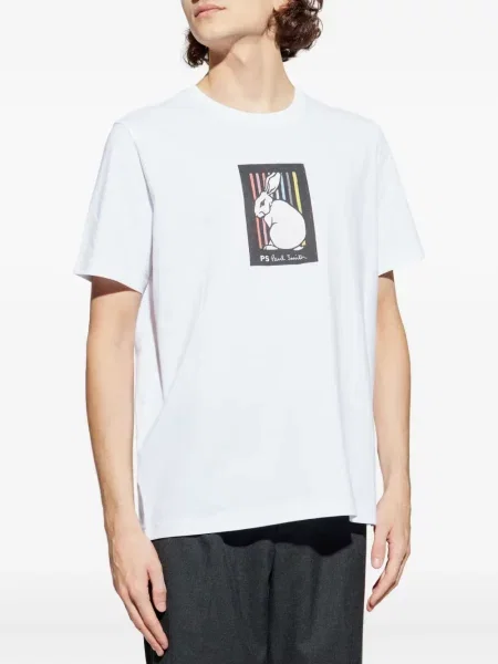 Tricou Ps Paul Smith cu imagine alb