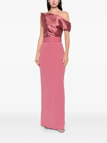 Rochie Solace London cu un umăr gol de costum roz