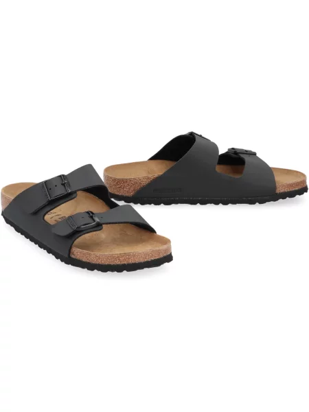 Klapki Birkenstock skórzane czarne