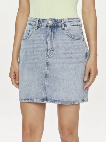 Vero Moda Spódnica jeansowa Tessa niebieski