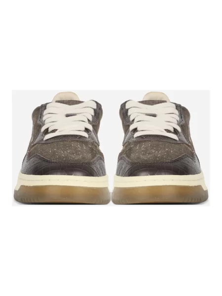Sneakersy Autry brązowe