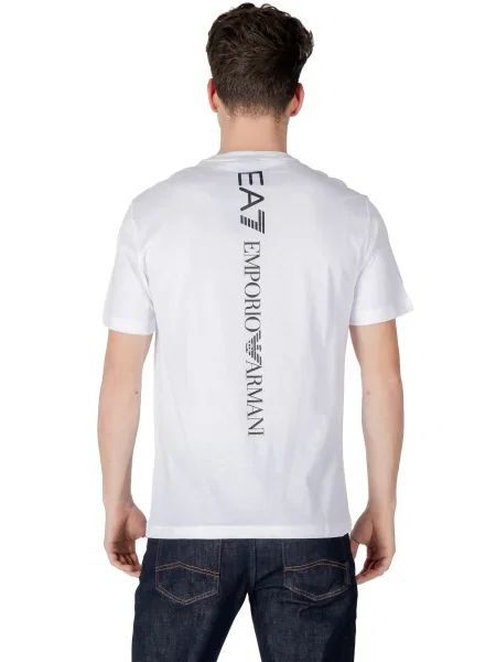Emporio Armani Tričko čierna / šedobiela biela