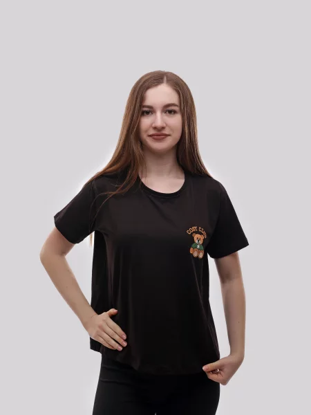 Футболка LUMO віскоза/поліестер чорний