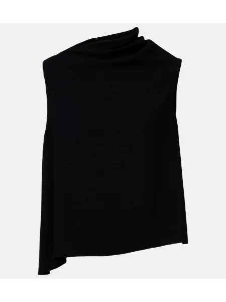Top Vince asimetric drapat negru
