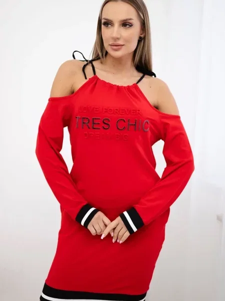 Sukienka Kesi garniturowa czerwona