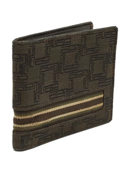 Portofel Dunhill cu imprimeu geometric maro