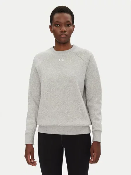Under Armour Bluză Rival Fleece Crew gri