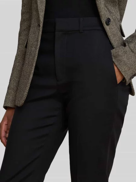 Chinosy o kroju regular fit z mieszanki bawełny model ABRIANNA' Lauren Ralph Lauren czarne
