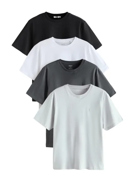 Next Majica bazaltno siva / svetlo siva / črna / naravno bela