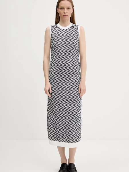 Сукня Barbour OLIVIA midi облягаюча синій