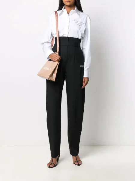 Hímzett ing Off-white fehér