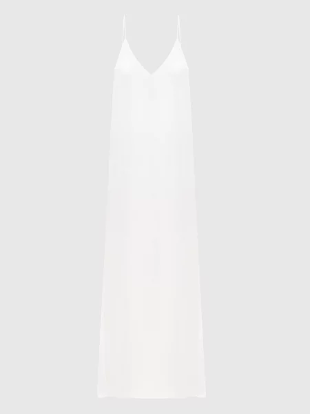 Сукня міді із шовку Lisa Yang біла
