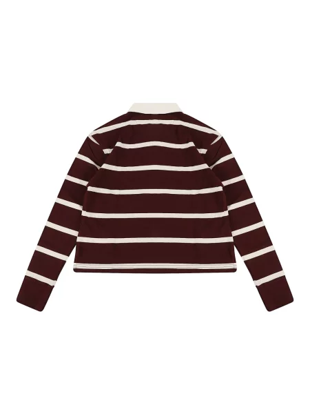 Dzianinowa koszulka polo Ralph Lauren w paski czerwona